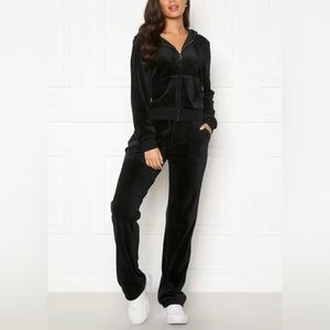 ❤️Juicy Couture Women's Velour Bootcut Pants Black Low Rise w 4 Pockets S RARE!